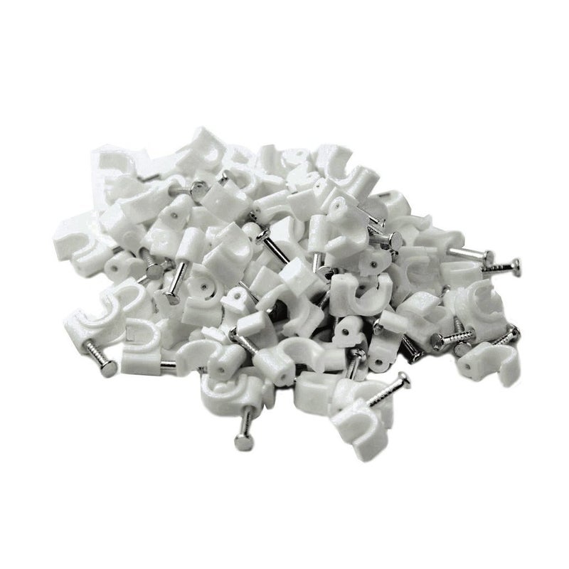 QualGear 6mm Cable Clips, White, 100 Pack, CC1-W-100-P - Image 4